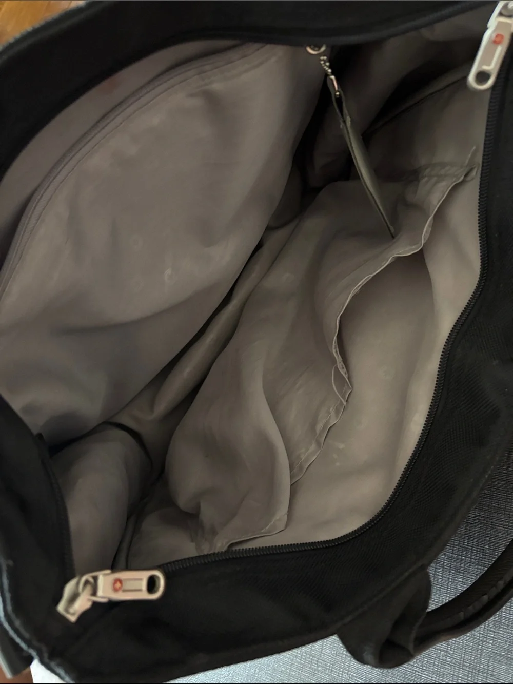 SwissGear Black Laptop Bag with Red Logo Accent